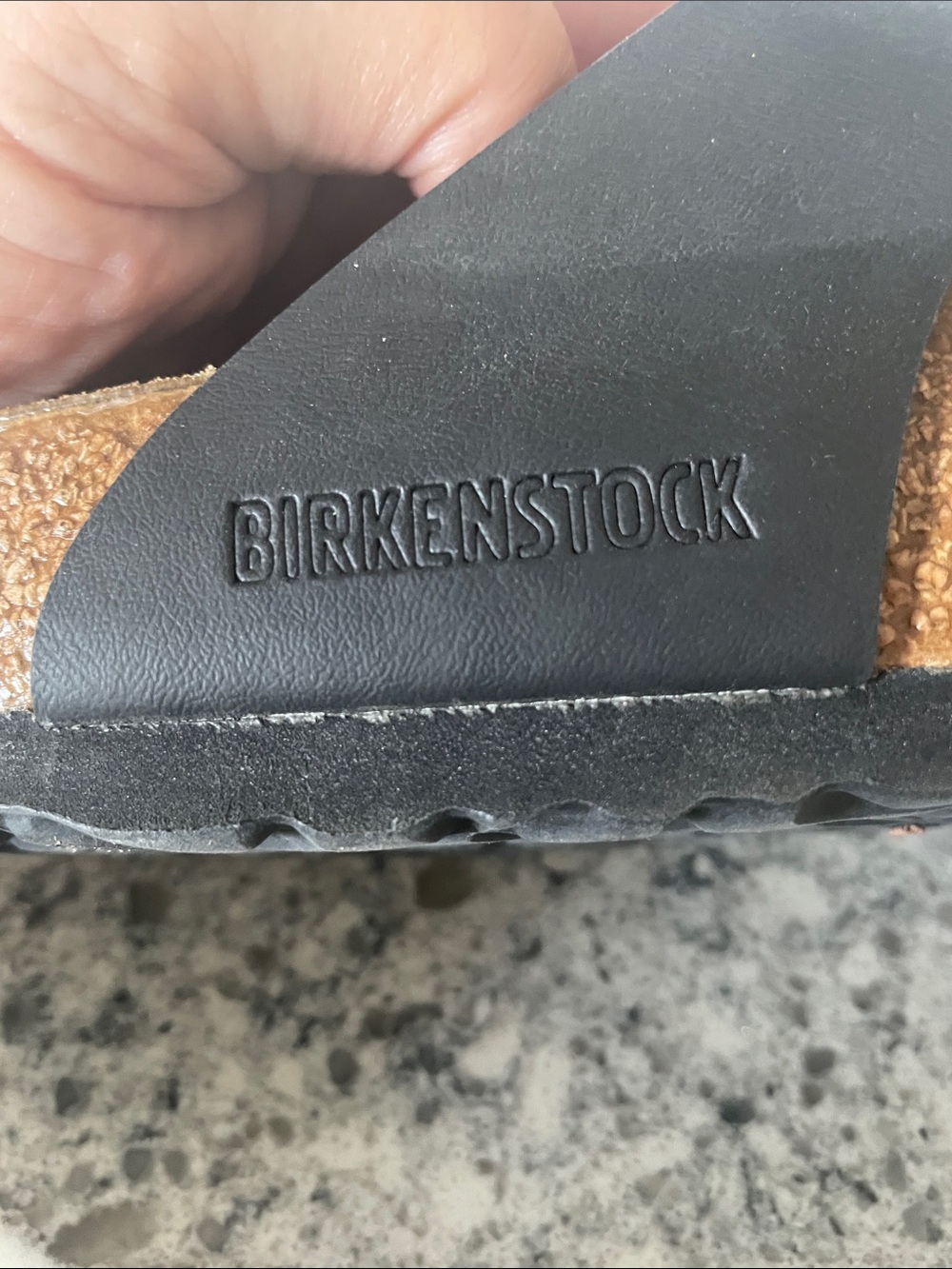 Black Leather Toe-Post Sandals Birkenstock - Picture 9 of 10